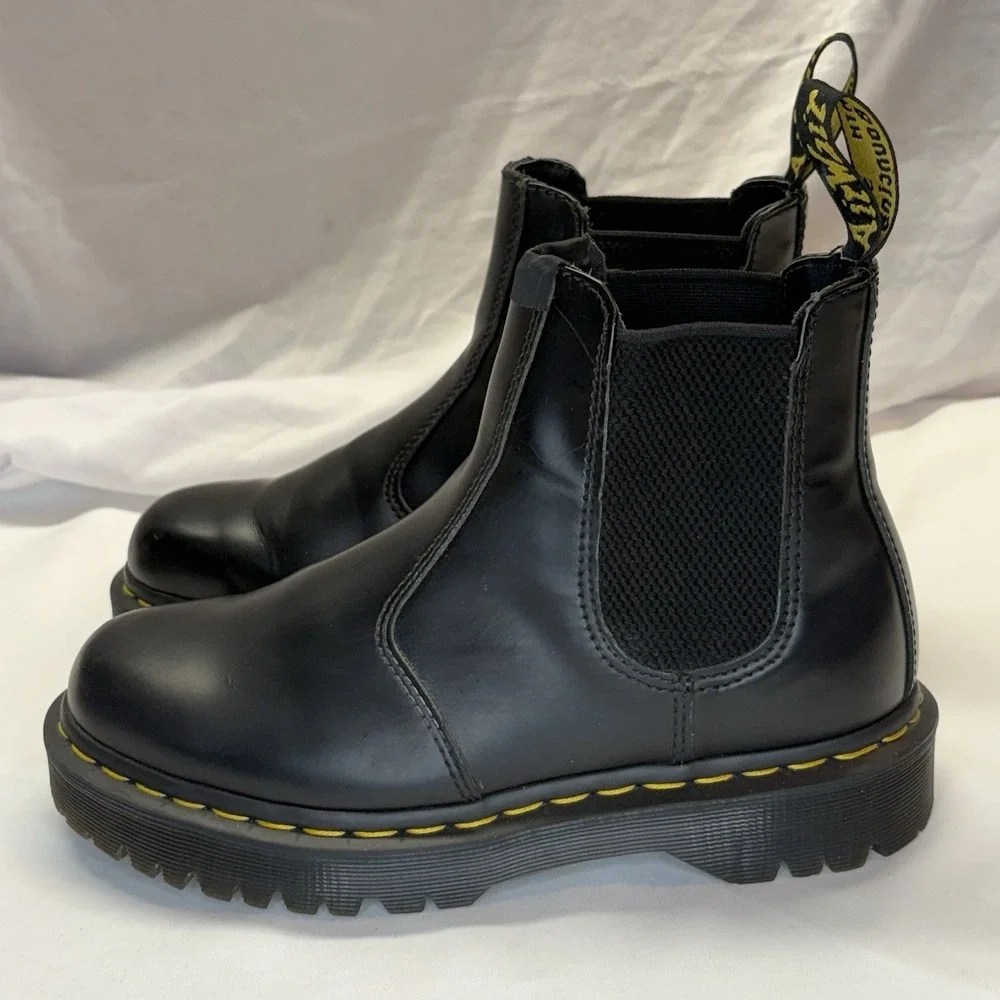 Dr Martens 2976 Bex Chelsea Boot Mens US 7 W 8 Soft Toe Work Black Leather Ankle